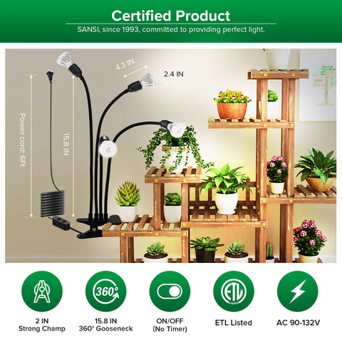 SANSI clamp design offers flexible mounting on desks and shelves