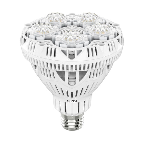 SANSI grow light with full-spectrum 24W for robust indoor plant growth.