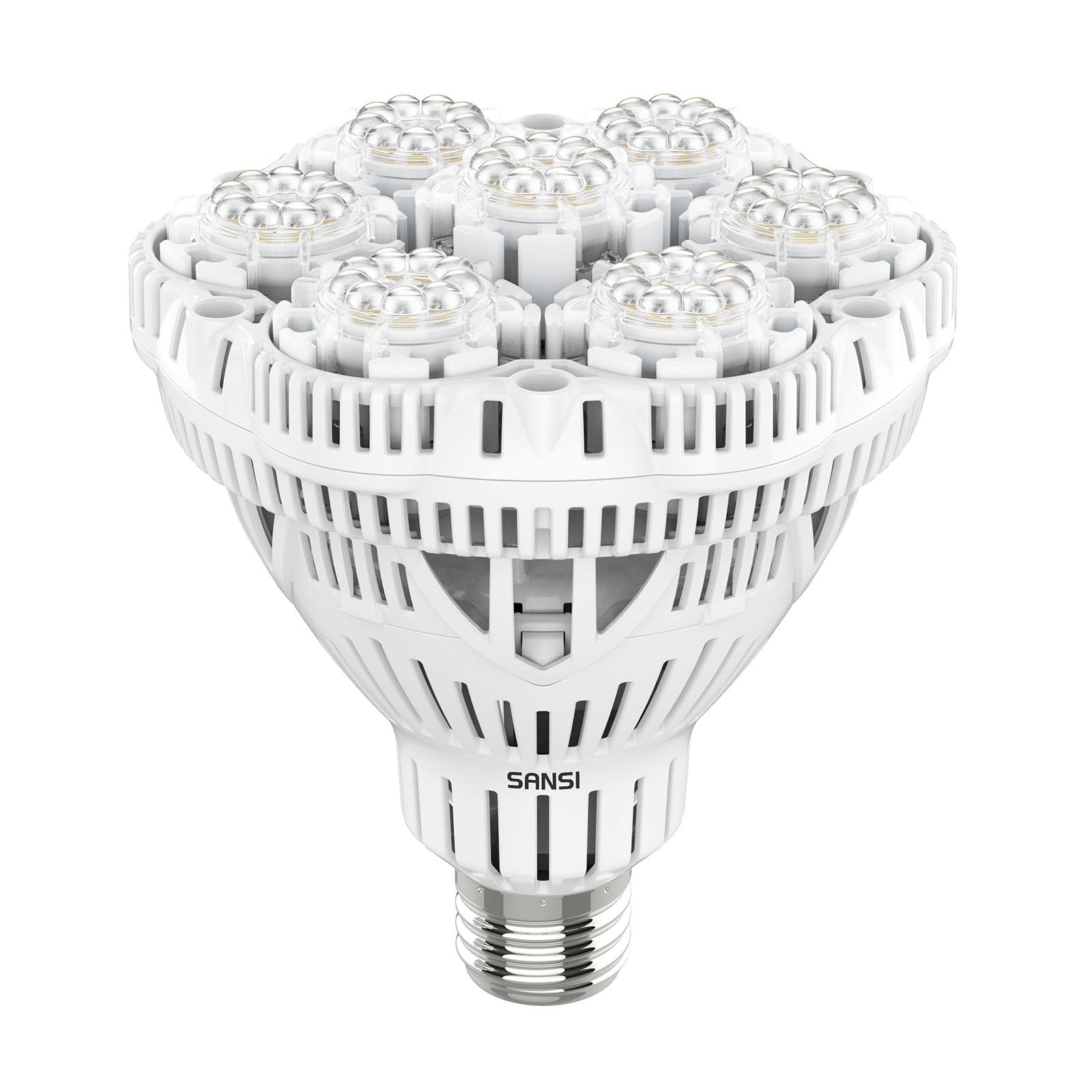 SANSI grow light full spectrum 4000K brightens indoor seedlings for healthy early growth