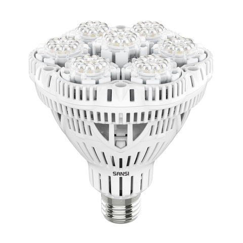 SANSI grow light full spectrum 4000K brightens indoor seedlings for healthy early growth