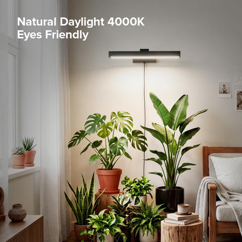 SANSI grow light head-tilt adjustable angle for precise plant lighting.
