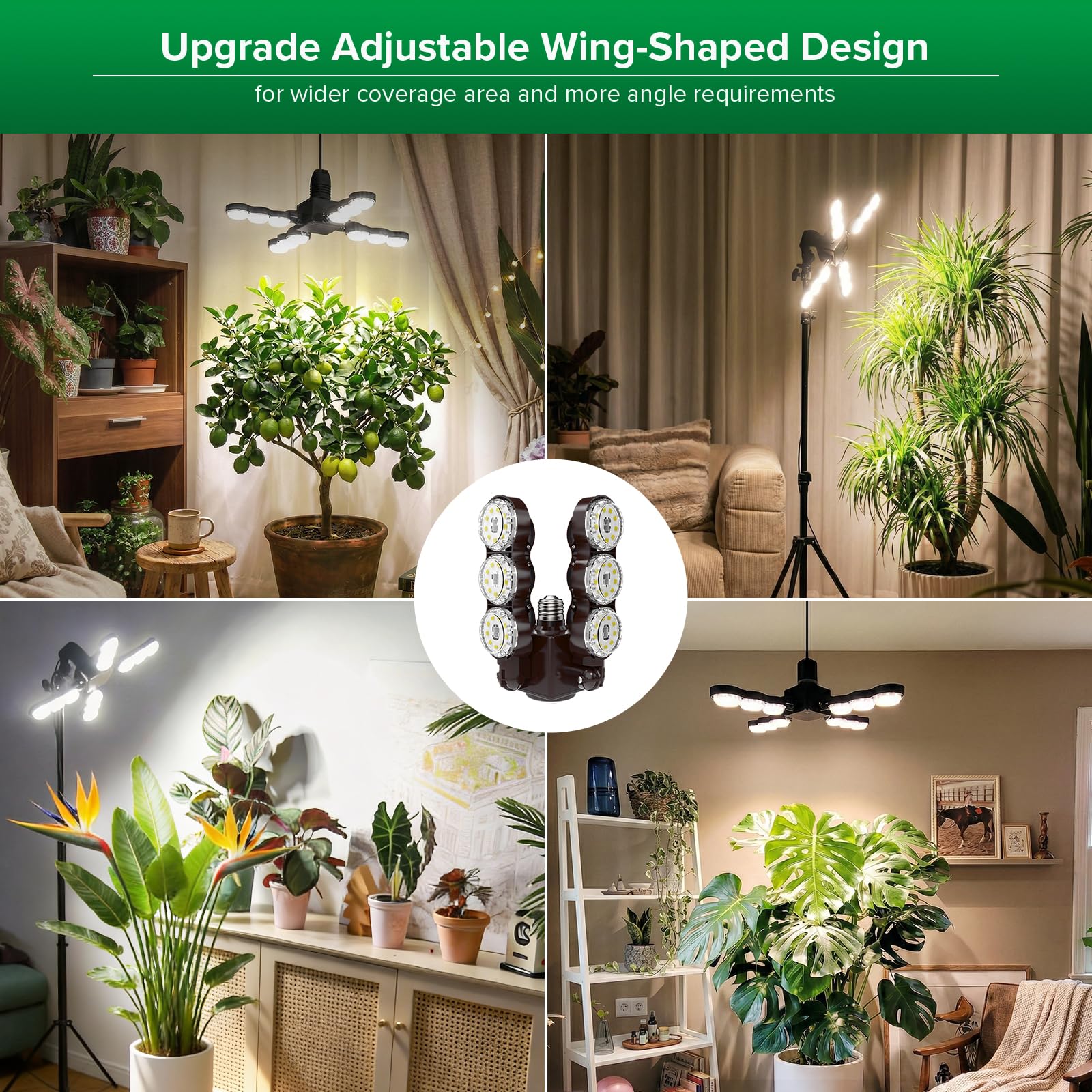 SANSI remote control dimming and timer helps tailor light to plant needs.