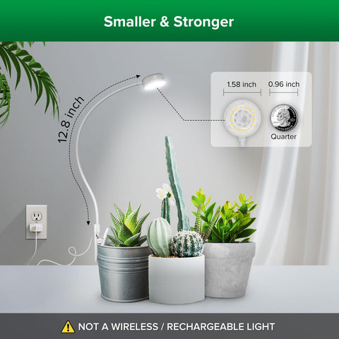 SANSI Grow Light with 360° gooseneck for precise positioning on any pot