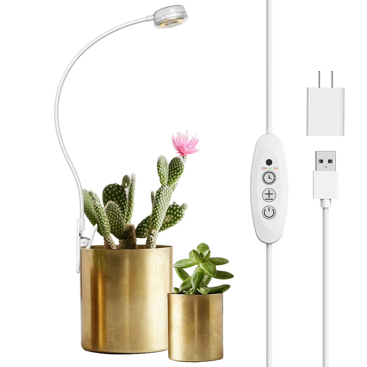 SANSI Grow Light full-spectrum clip-on for indoor plants improving growth and efficiency