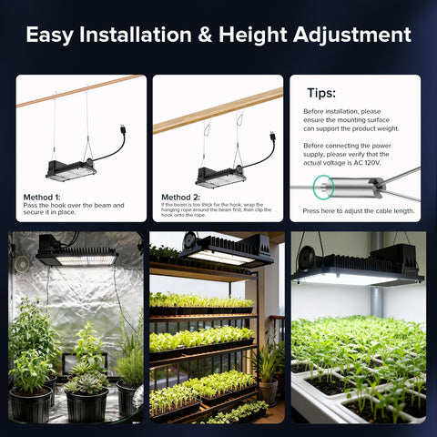 SANSI fan-free operation keeps your grow space quiet
