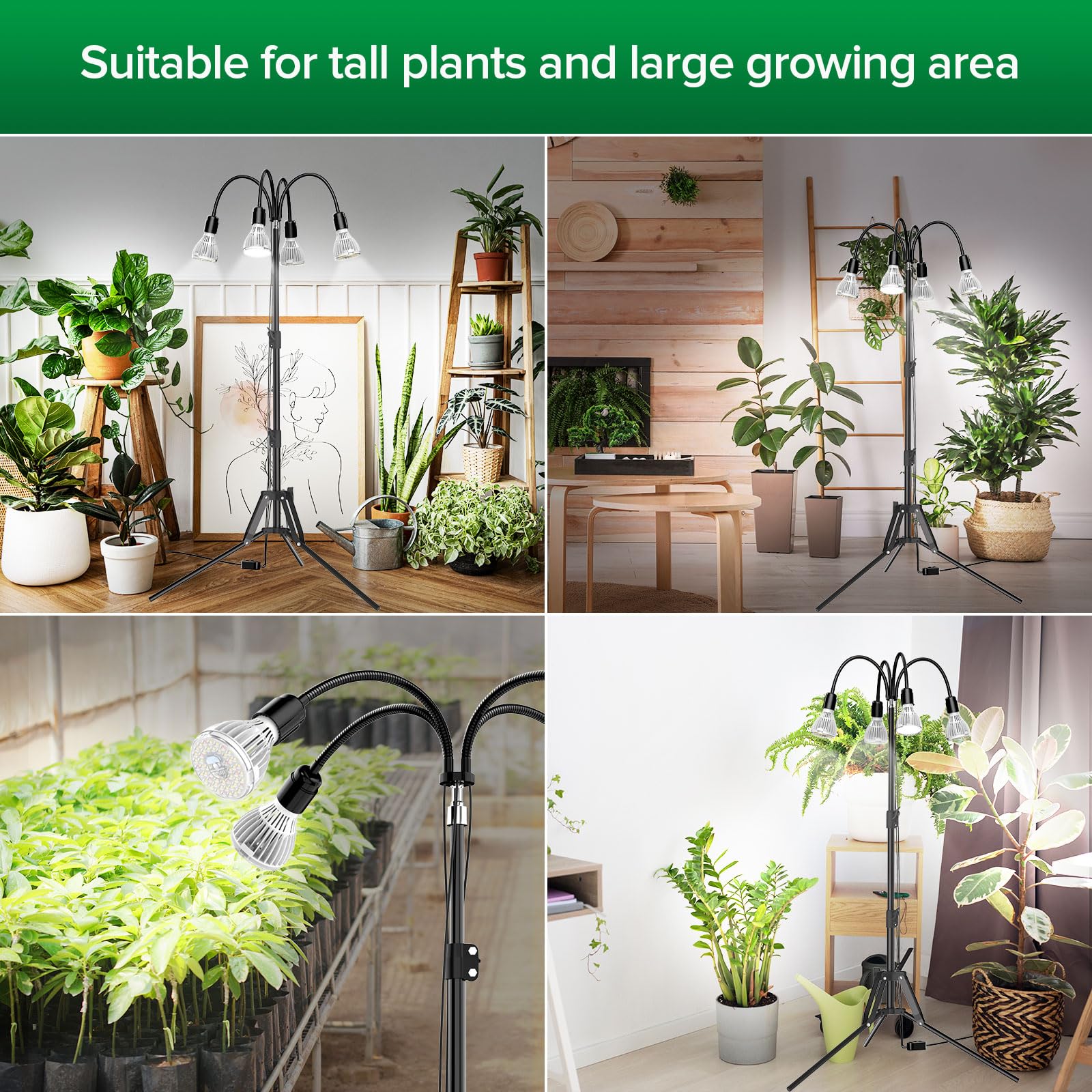 SANSI indoor garden setup demonstrates practical use of full-spectrum lighting.