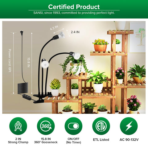 SANSI patented ceramic technology enhances heat dissipation for higher efficiency