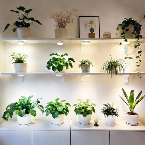 SANSI puck grow light ideal for indoor gardens and shelves