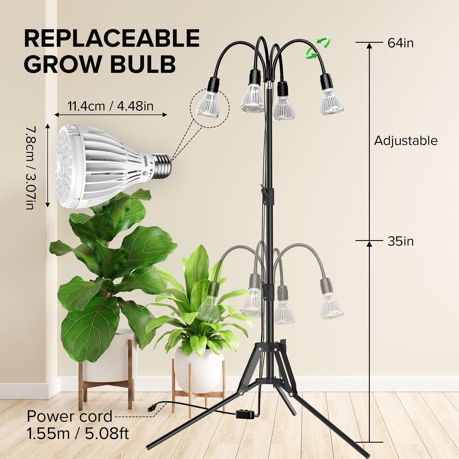 SANSI replaceable PAR25 bulbs reduce replacement costs while maintaining performance.