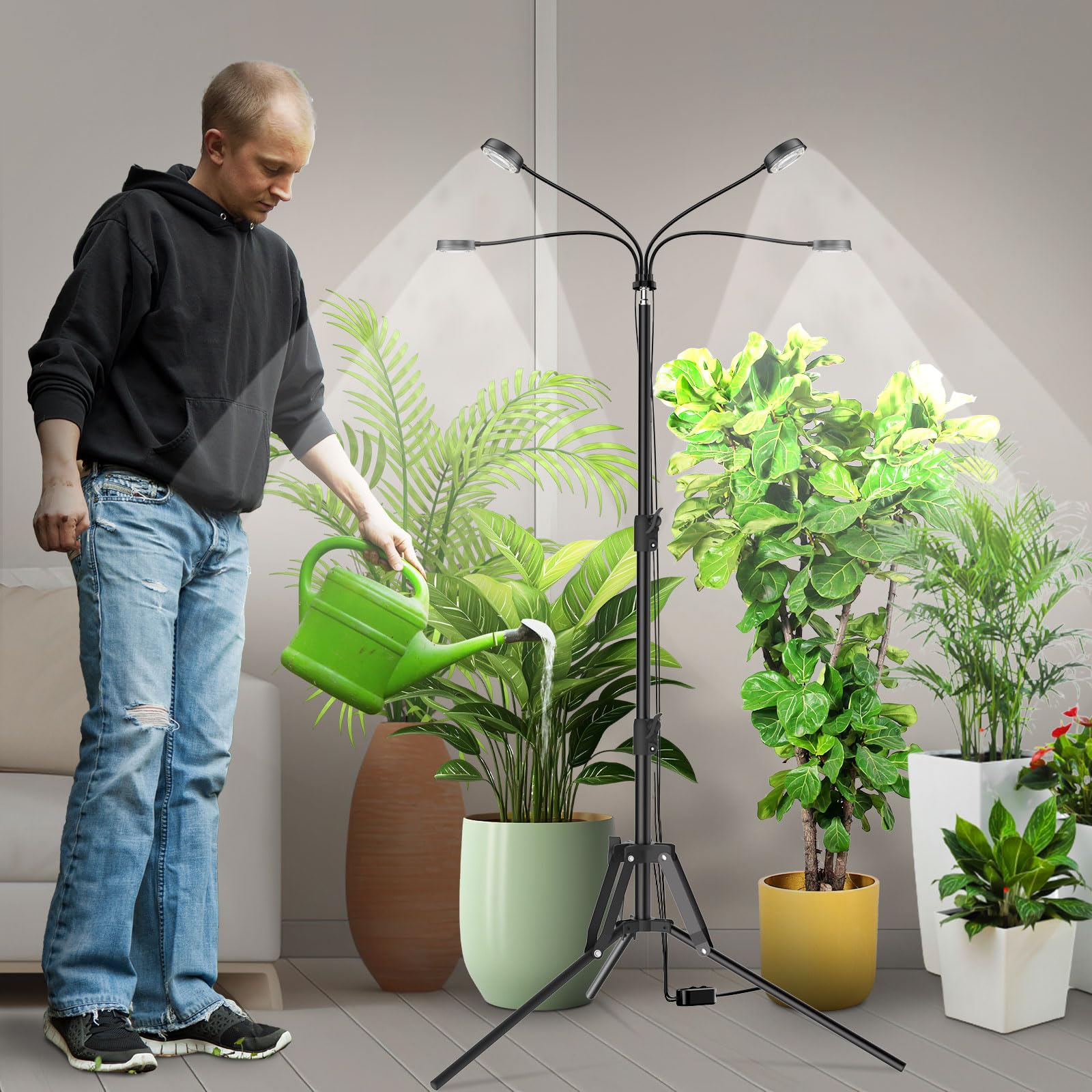 SANSI secondary optical design ensures even light distribution for leafy plants.