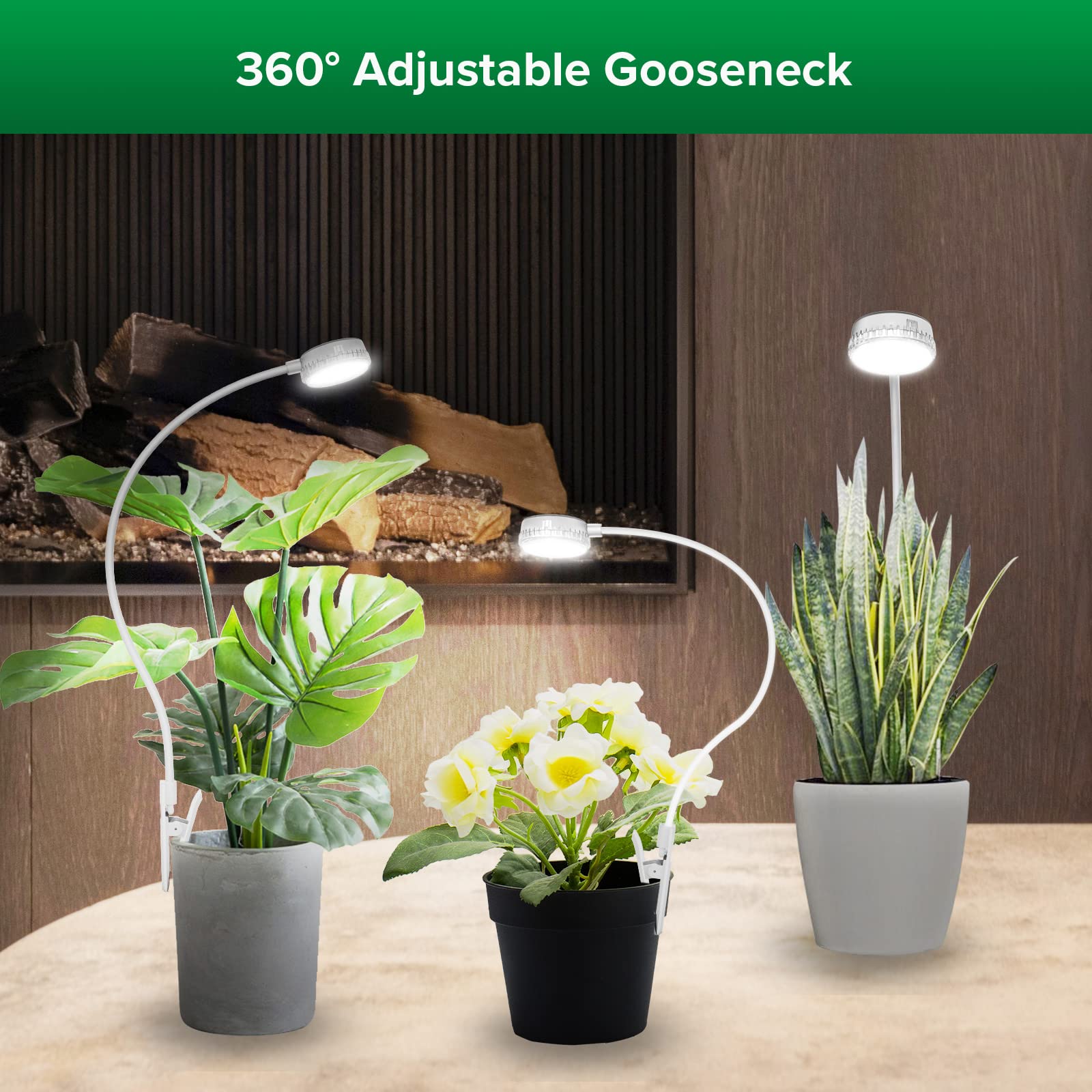 SANSI three-pack plant lights enable multi-plant setups.
