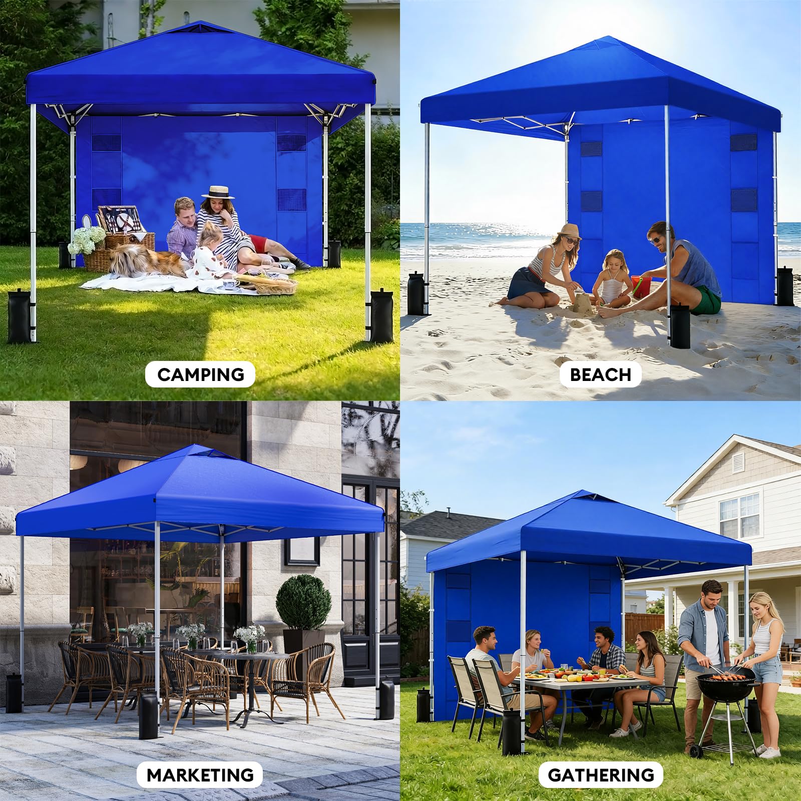 SANWAY interior shows spacious 100 sq ft shade area