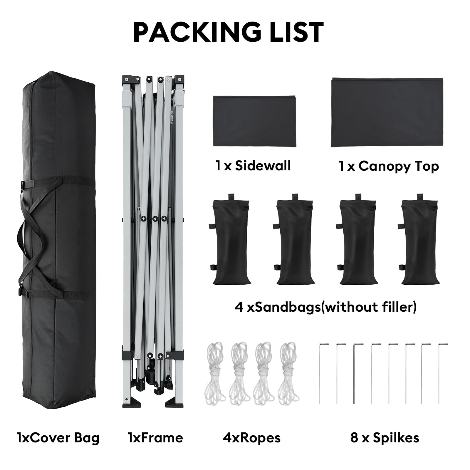 SANWAY canopy frame and top illustrating sturdy assembly for windy days