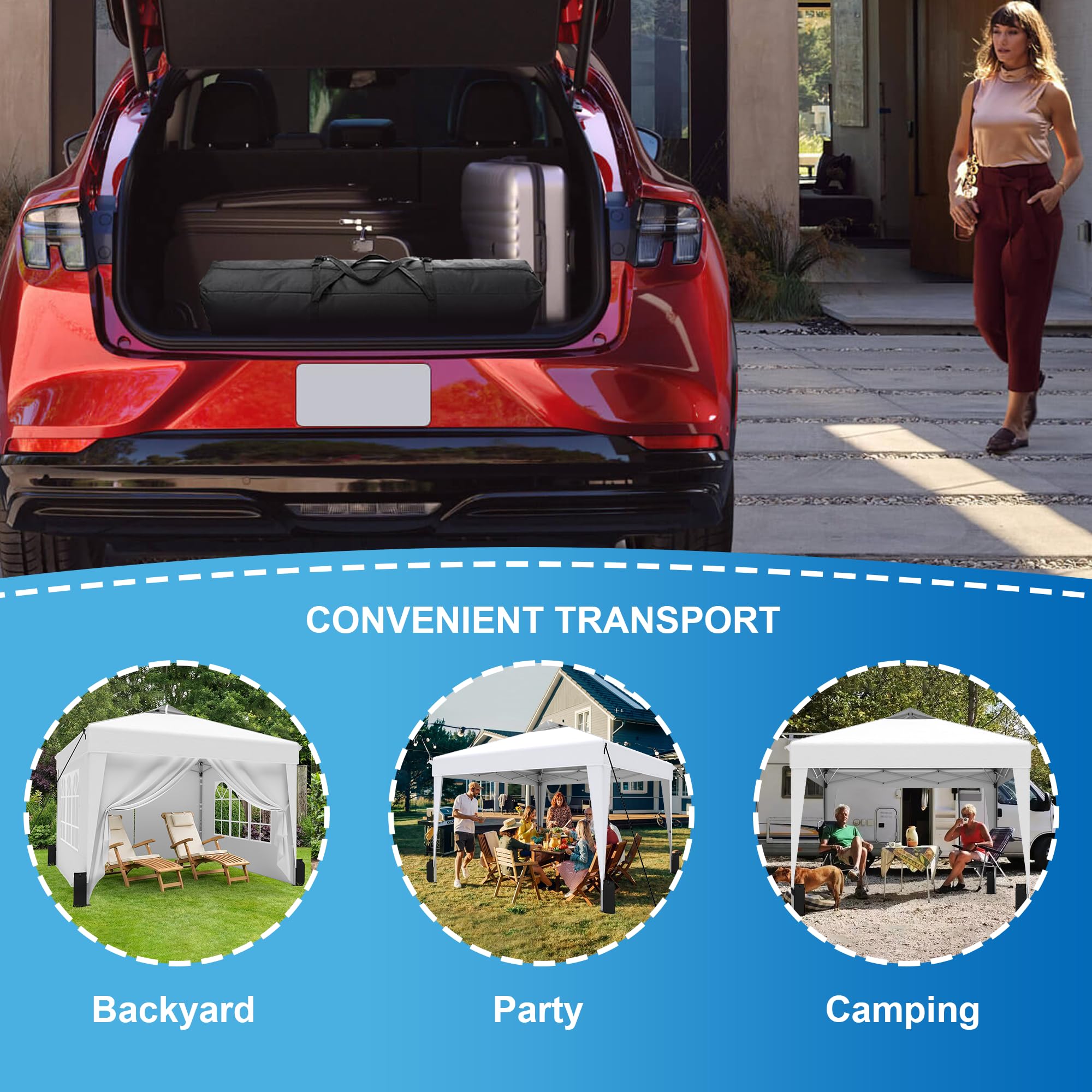 SANWAY compact folding storage demonstrates easy packing after use.
