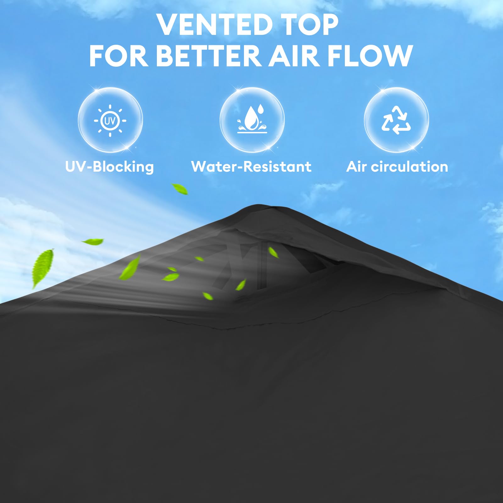 SANWAY interior height over 9 feet with 100-square-foot shade area