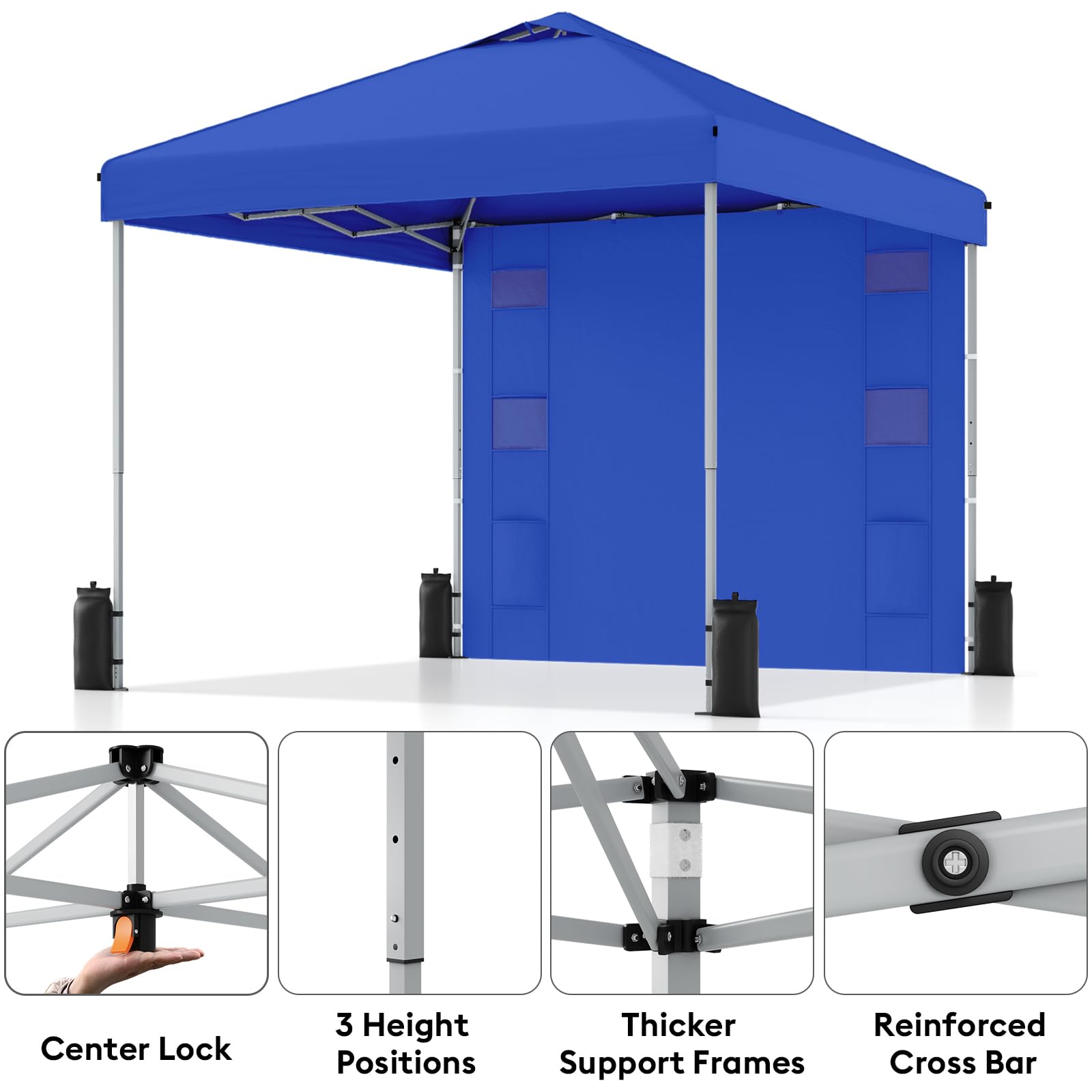 SANWAY frame closeup reveals sturdy 25mm by 25mm supports for stability
