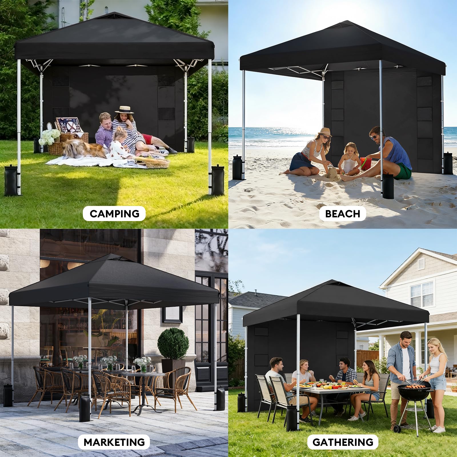 SANWAY removable sidewalls allowing light entry and weather protection