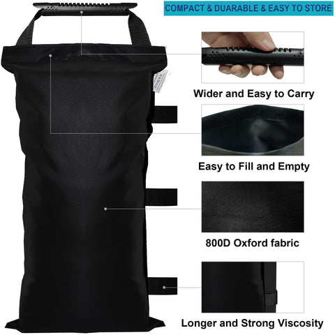 SANWAY sand bags with Velcro straps for secure canopy stabilization.