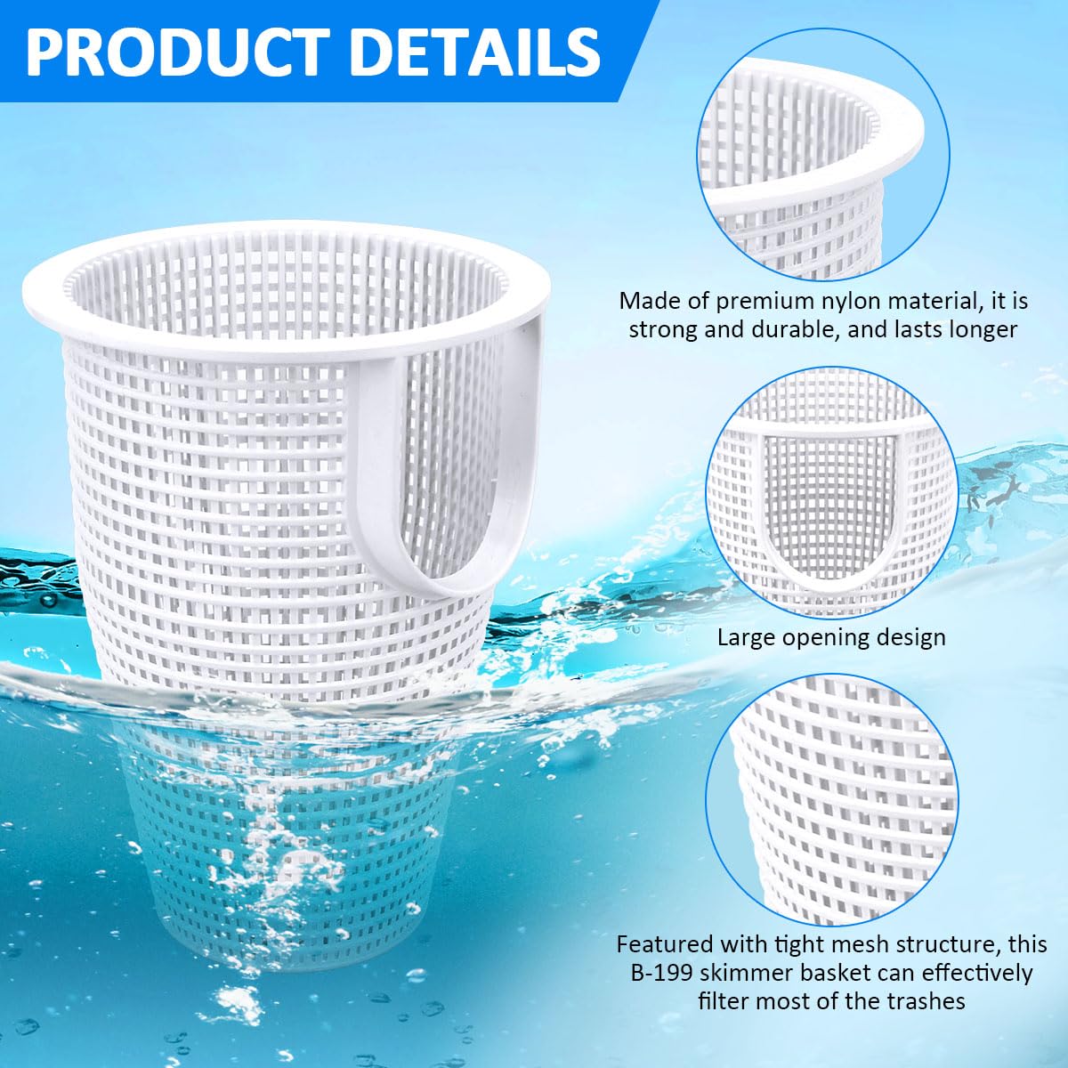 Sanyasi 070387 replacement basket for precise Pentair fit.