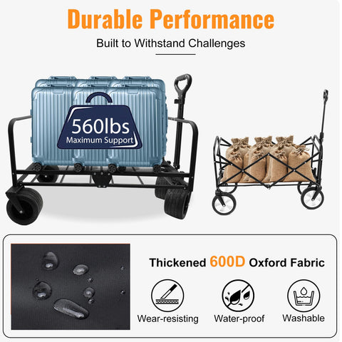 SANYCASA 7.5-inch wheels with 360° rotation for sand navigation