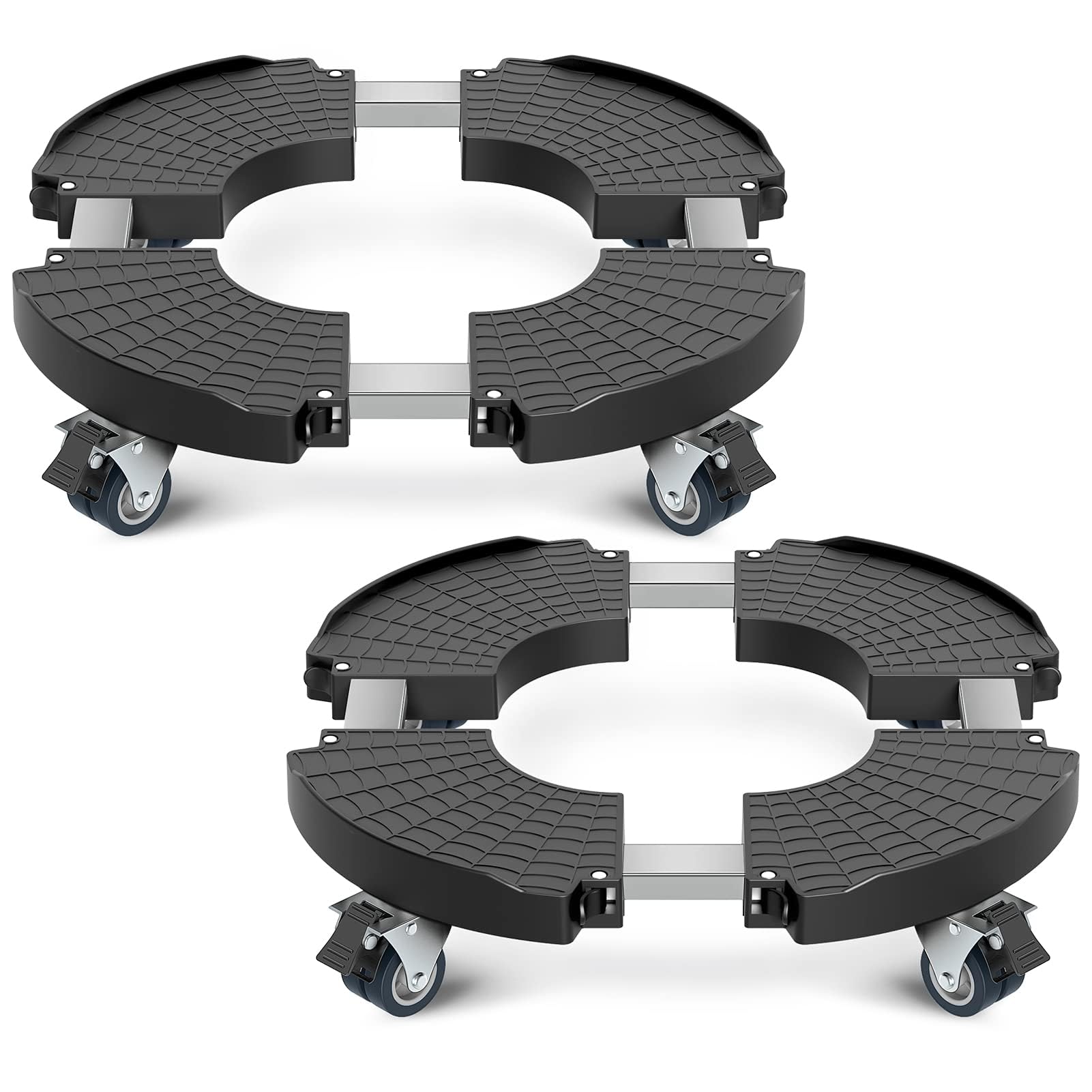 Sanyi plant caddy wheels adjustable size 8-21 inches for easy plant movement