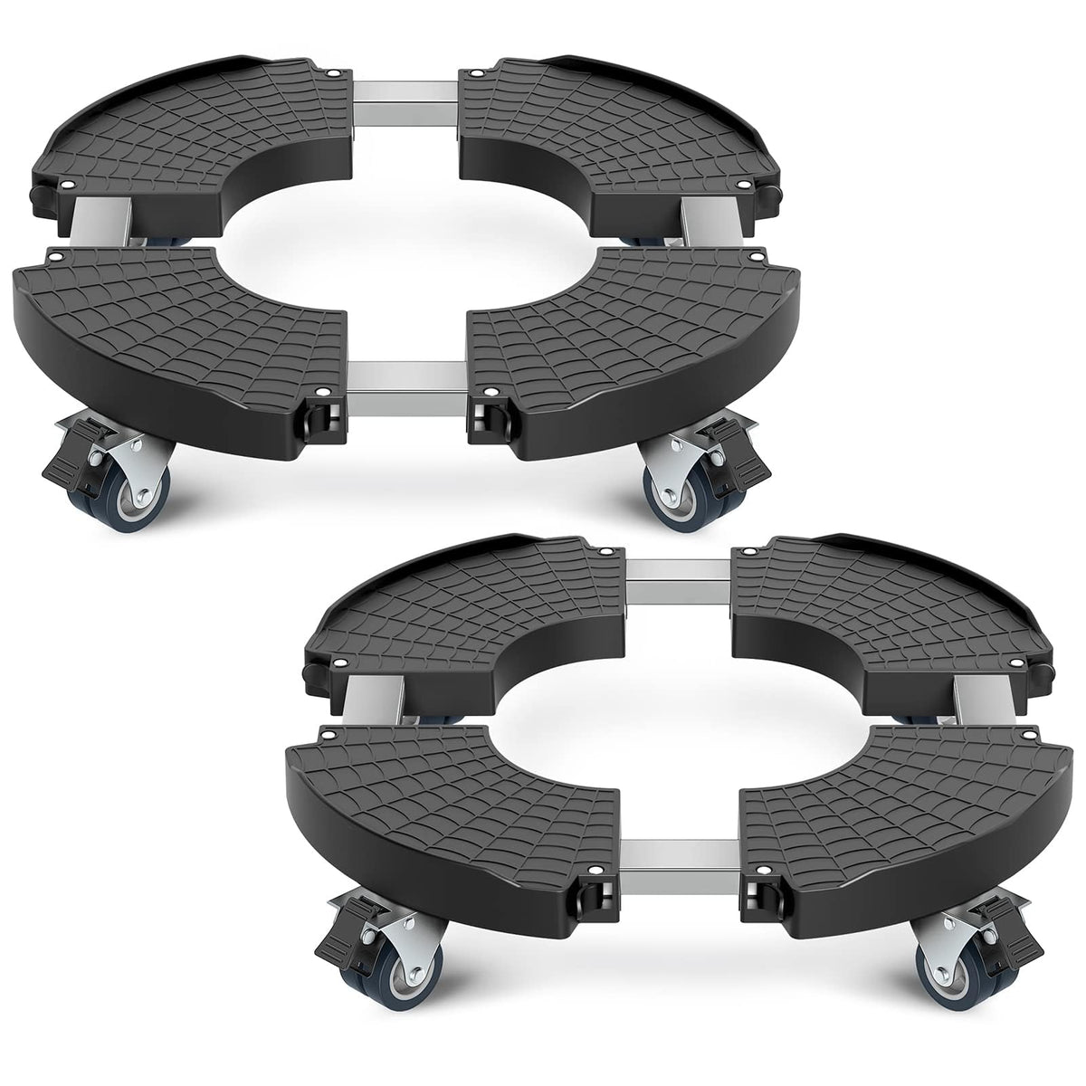 Sanyi plant caddy wheels adjustable size 8-21 inches for easy plant movement