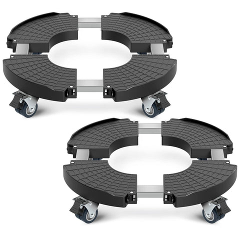 Sanyi plant caddy wheels adjustable size 8-21 inches for easy plant movement