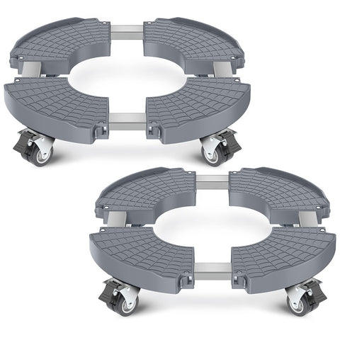 Sanyi plant caddy with wheels demonstrates adjustable 8–21 inch frame for varied pots.