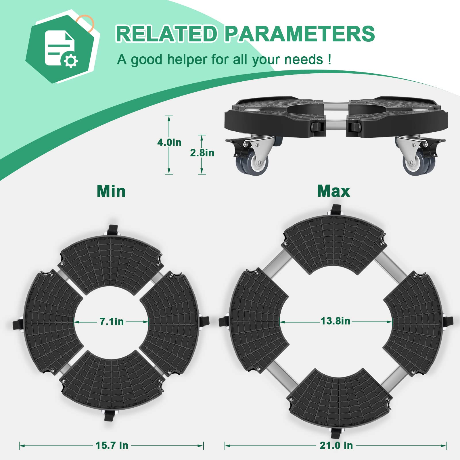 Sanyi plant caddy brakes provide stable locking to prevent slips.