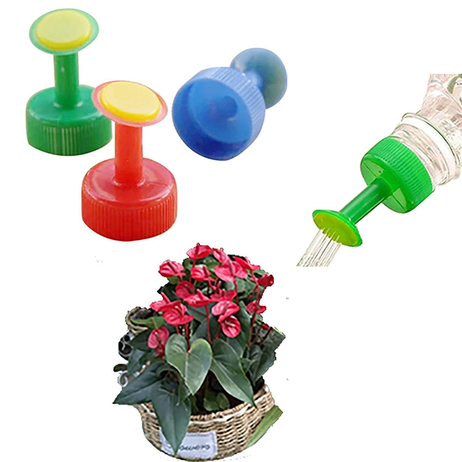 Sanyuan five-pack bottle-cap sprinkler closeup for easy watering