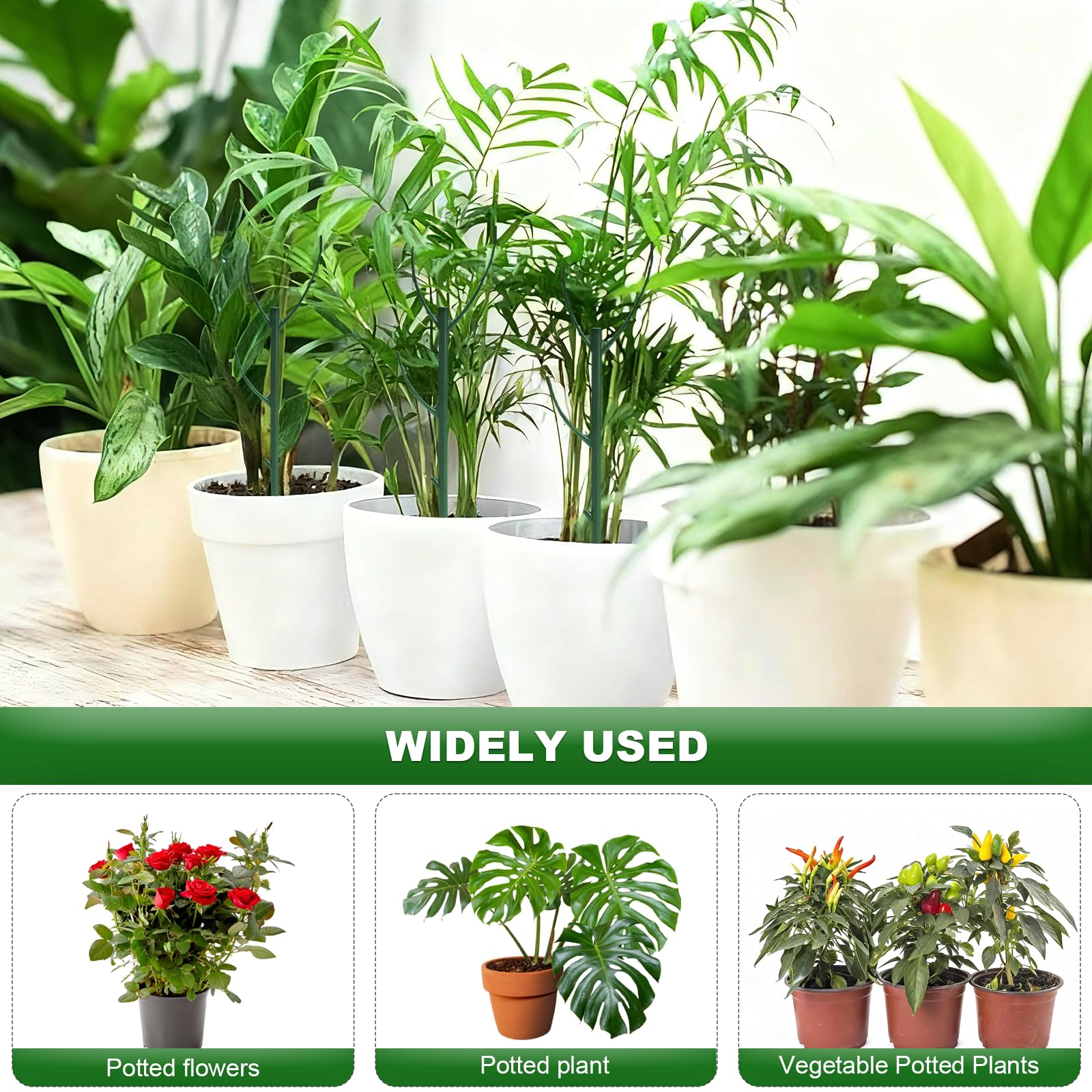sanzkjic durable reusable plant stakes reduce need for moss sticks