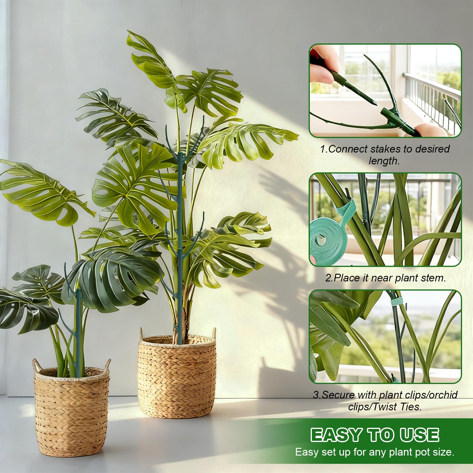 sanzkjic indoor outdoor plant support use keeps plants upright in sun and humidity