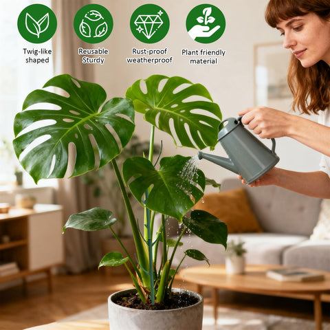 sanzkjic weather resistant green stakes blend with foliage for natural-looking support
