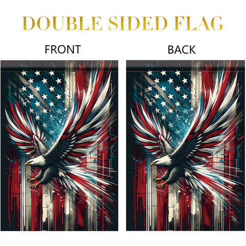 Saoplasa 4th of July yard flag sized 12x18 makes a bold yard statement.