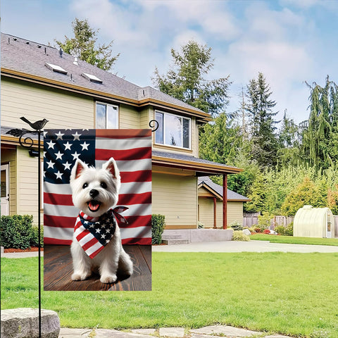 Saoplasa American flag eagle and poppies design flag, fade-resistant outdoor decor.