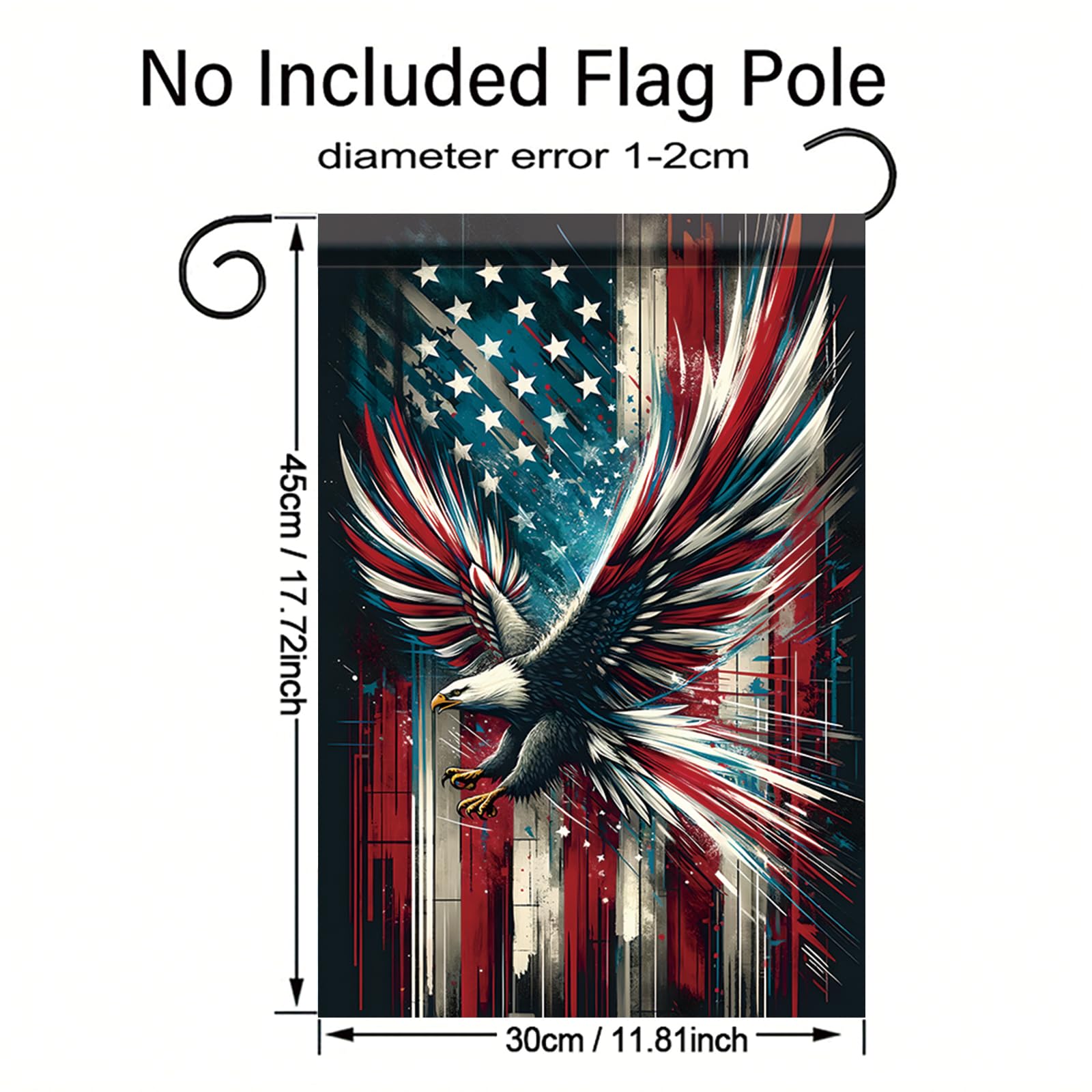 Saoplasa flagpole-ready patriotic flag easily slides onto standard poles for quick setup.