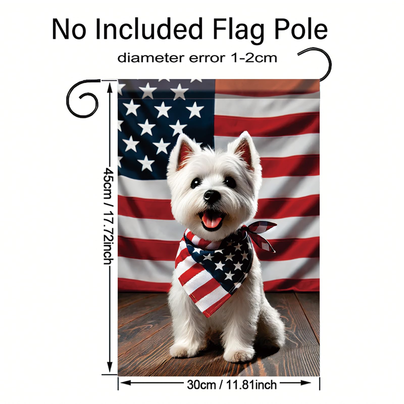Saoplasa gift-ready flag for American pride and pet lovers.