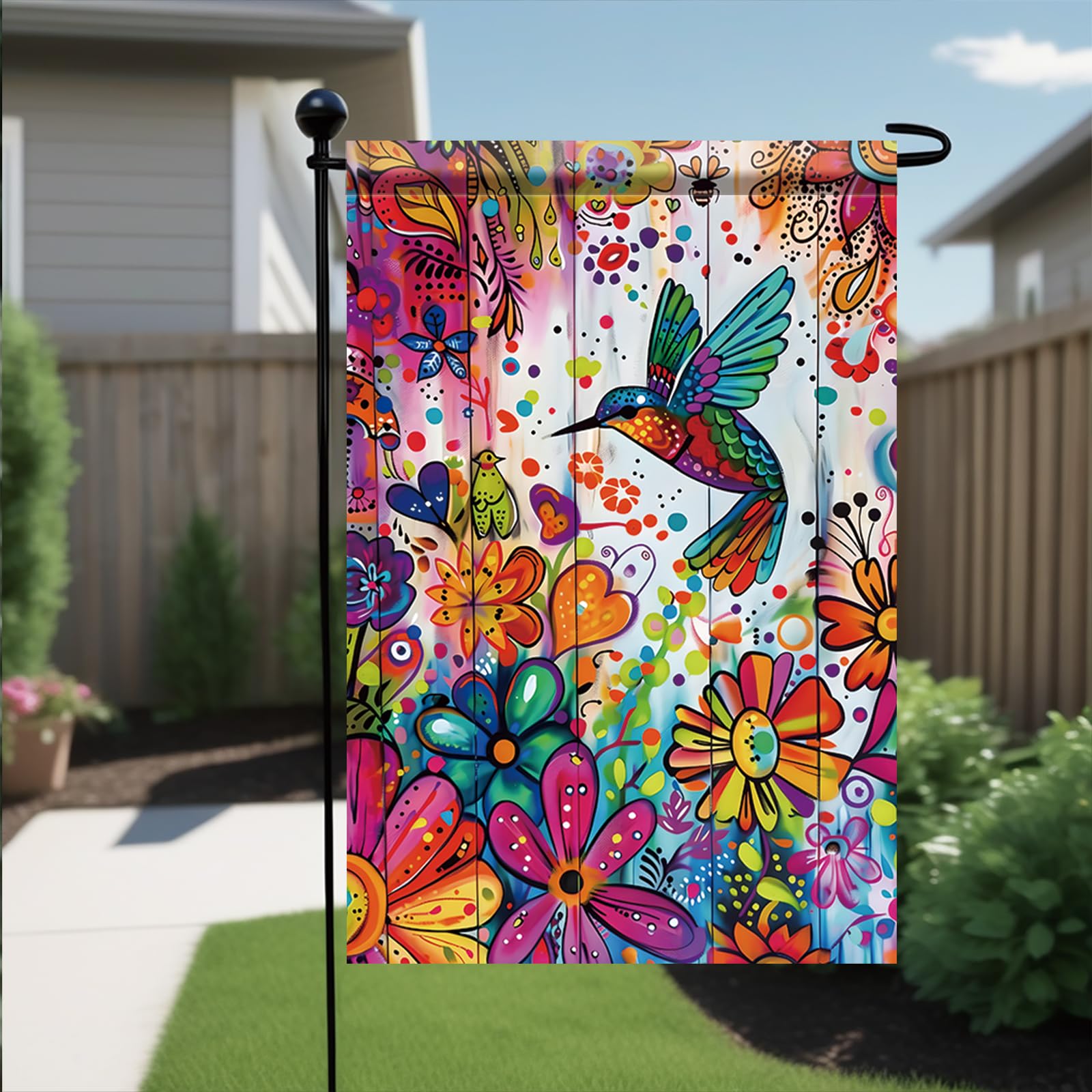Saoplasa Starlit double sided flag readable from both directions