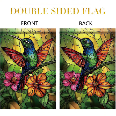Saoplasa Starlit hummingbird flag outdoor decor stands up to weather for year-round charm.