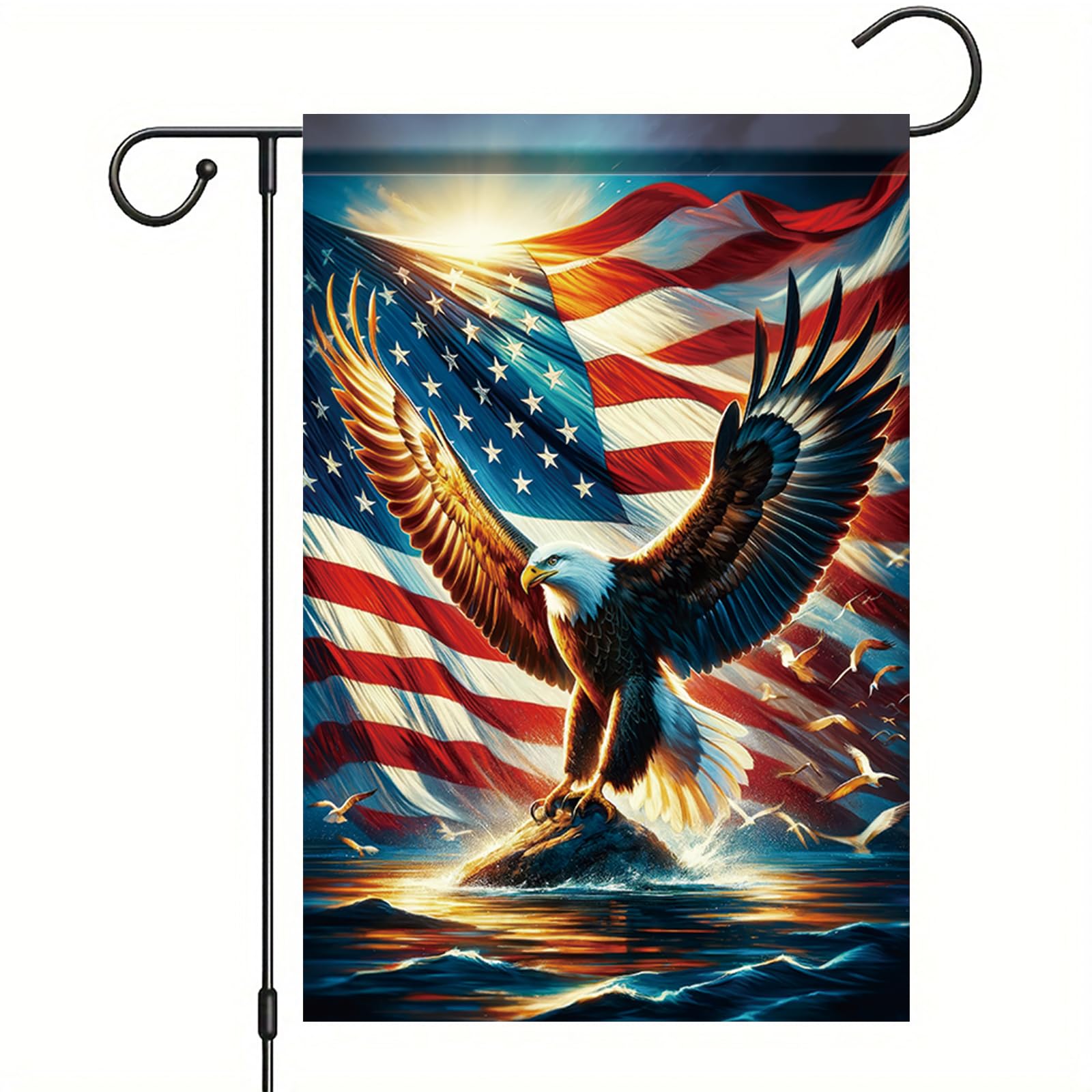 Saoplasa Starlit Patio Flag double-sided for high yard visibility