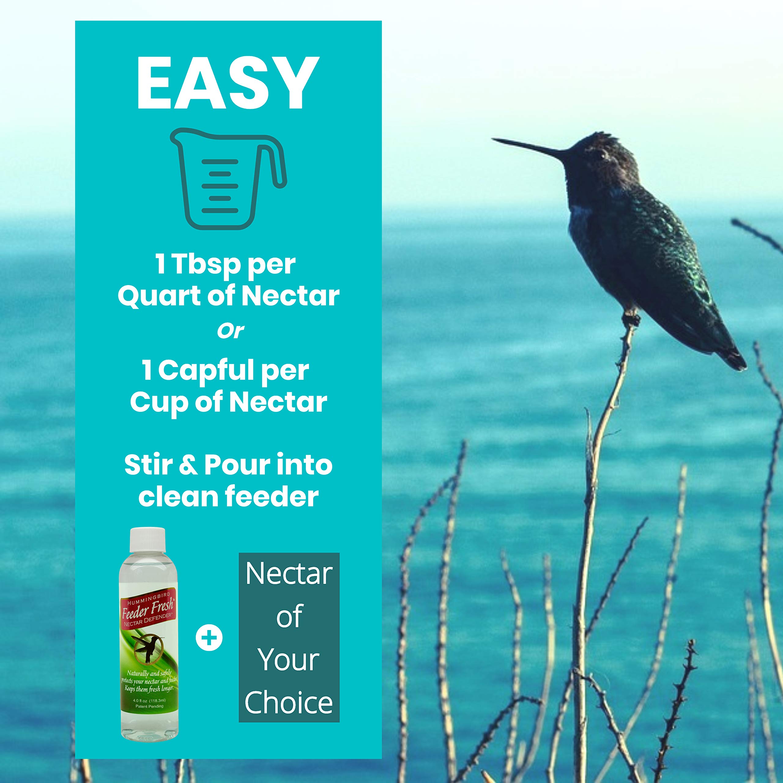 Sapphire Labs Nectar Defender micronutrient illustration highlights preservative-free protection