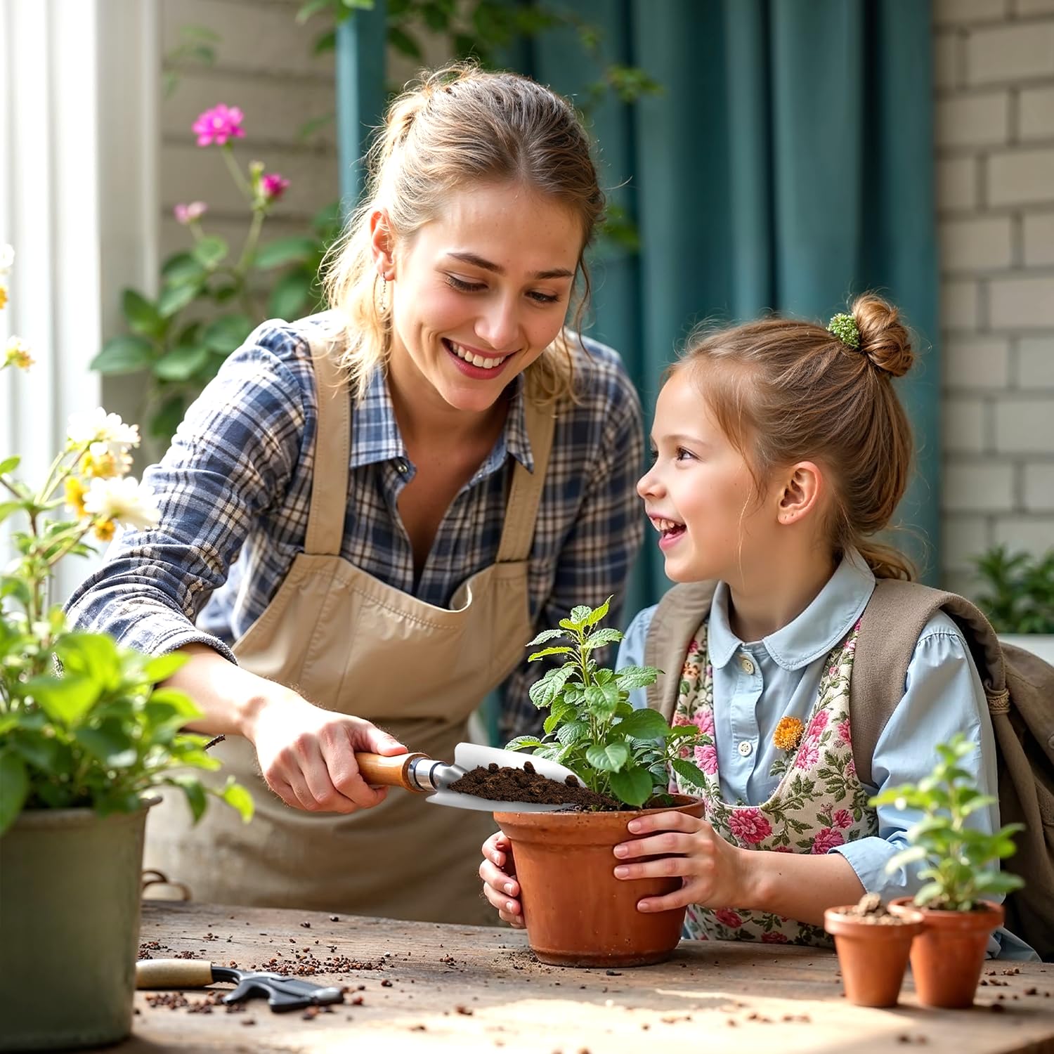 Saraily pruner and spray bottle for pruning and watering tasks
