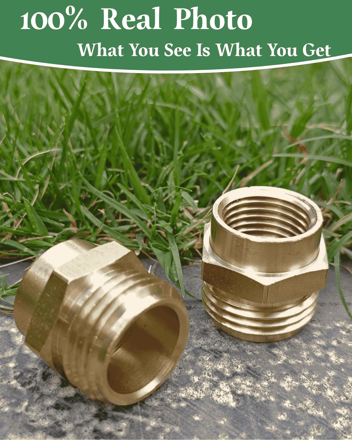 Saranice rust-resistant brass adapter suited for garden hoses and sprinklers