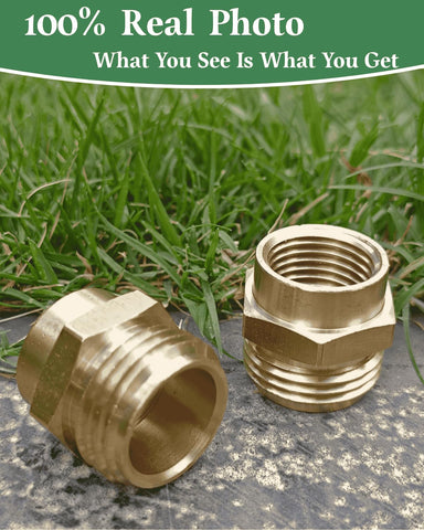Saranice rust-resistant brass adapter suited for garden hoses and sprinklers