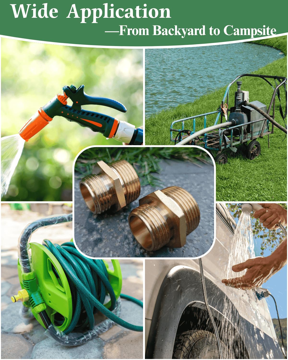 SARANICE durable brass water connector resists rust outdoors.