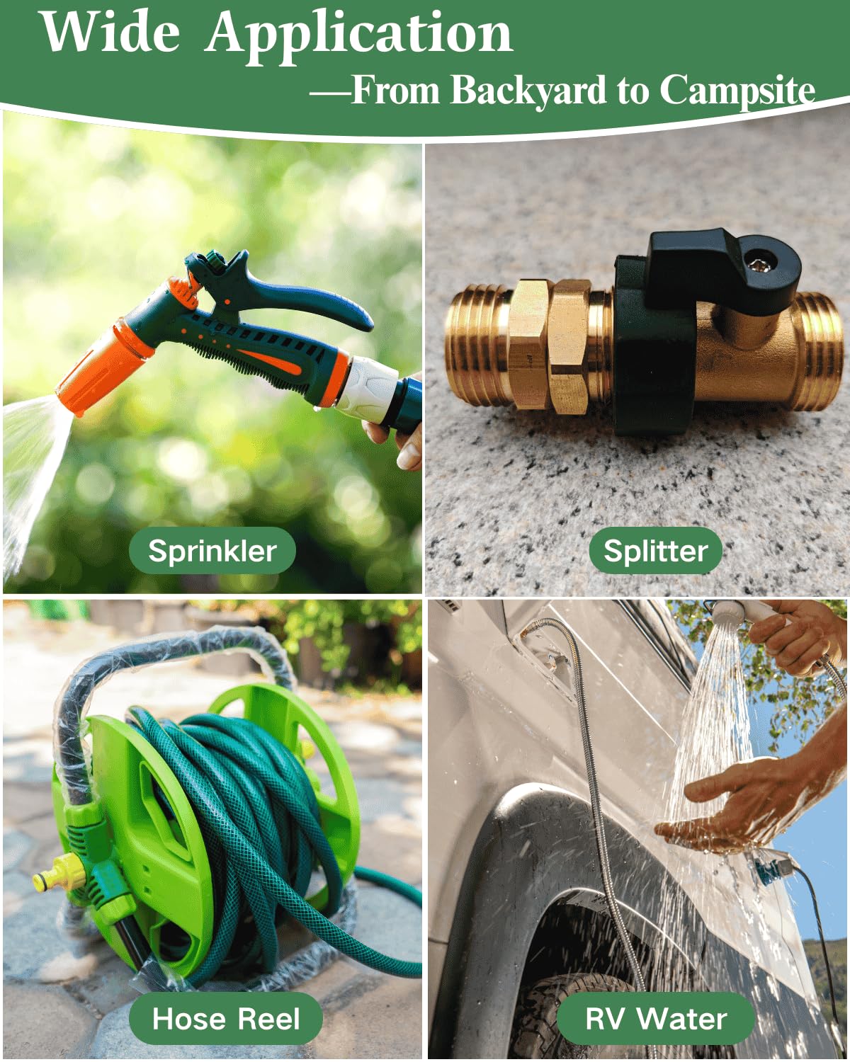 Saranice durable swivel joint provides reliable performance on busy watering days.