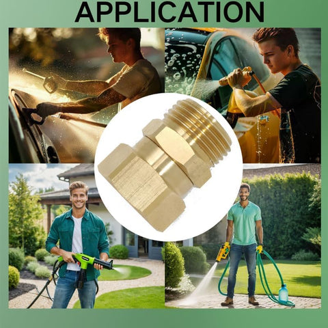 Saranice outdoor faucet-compatible connection enables quick setup for garden chores.