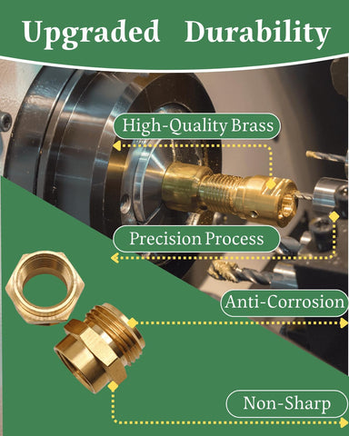 Saranice outdoor irrigation connection with brass adapter and hose