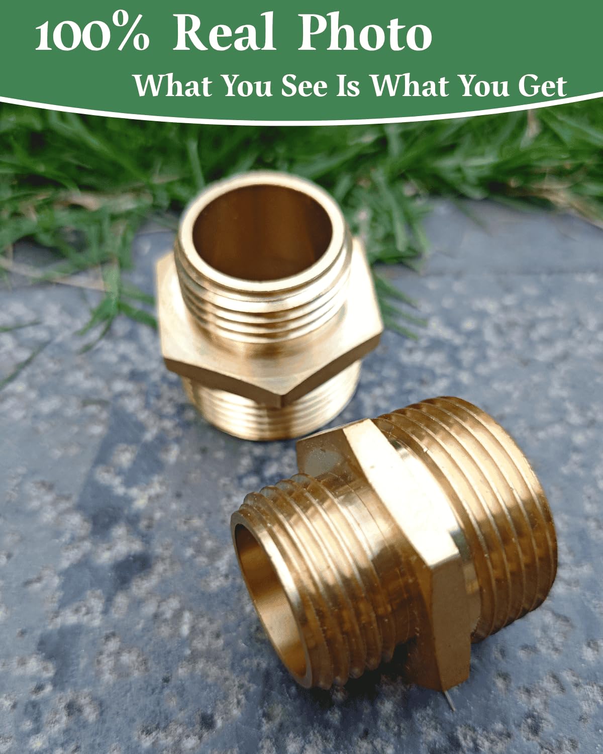 SARANICE quick-connect brass adapter for easy outdoor connections.