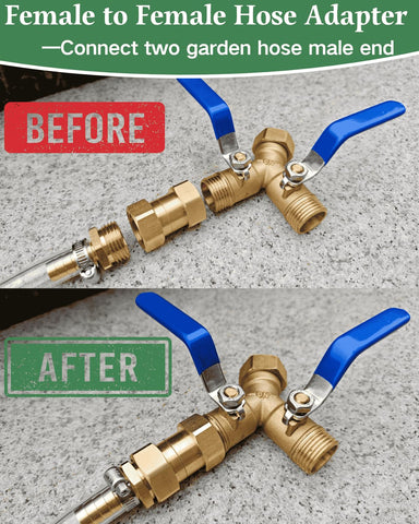 SARANICE versatile adapter suitable for RV hoses, pools, and sprinklers.